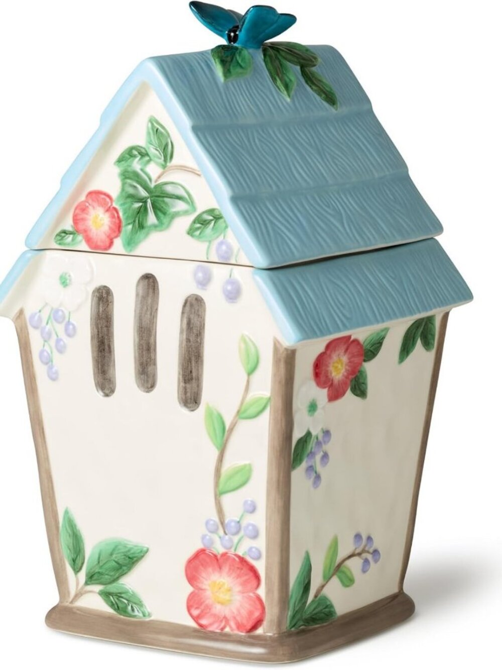 Hand-Painted 3D Birdhouse Cookie Jar - 88oz Ceramic Storage for Cookies & Snacks